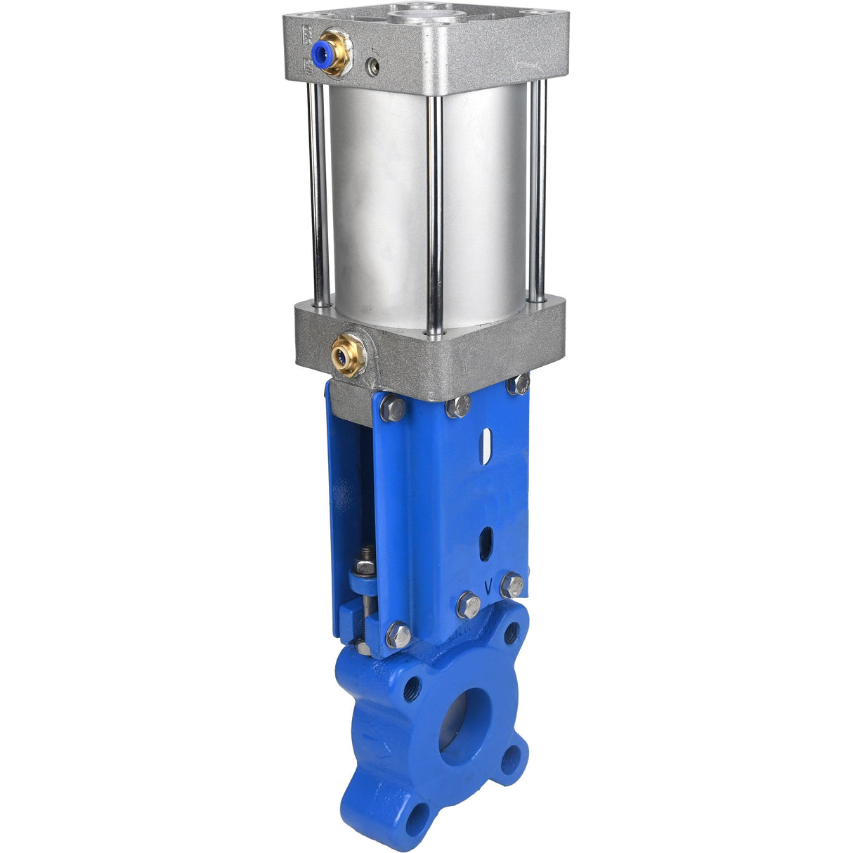 Gate valves Elephant GVKR1331M-1W-Fb-2P-WENZ PN6 unidirectional, interflanged, spindle - extendable, body - cast iron GGG40, gate - stainless steel 304, seal - EPDM, pneumatically actuated, WENZ