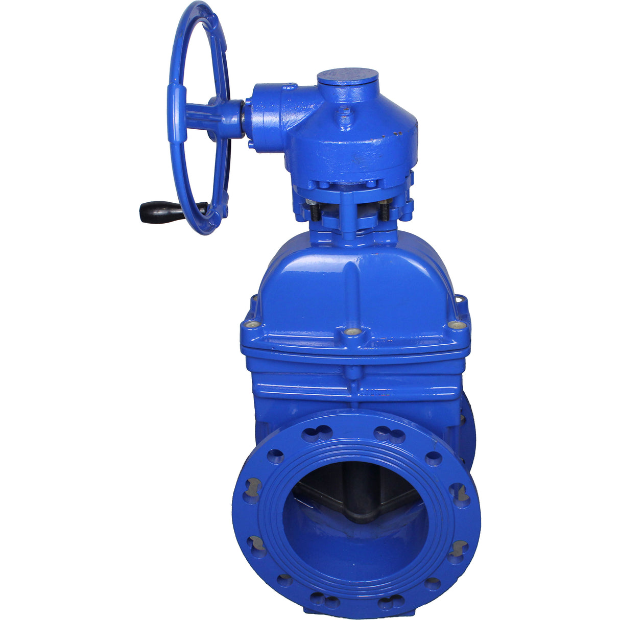 Wedge valves Elephant GVWN1414E-2W-F flanged wedge valves, wedge - rubber coated, spindle - non-rising, body - cast iron, seal - EPDM, with ISO flange with gearbox RMN1-360Z-T2,35-ISO
