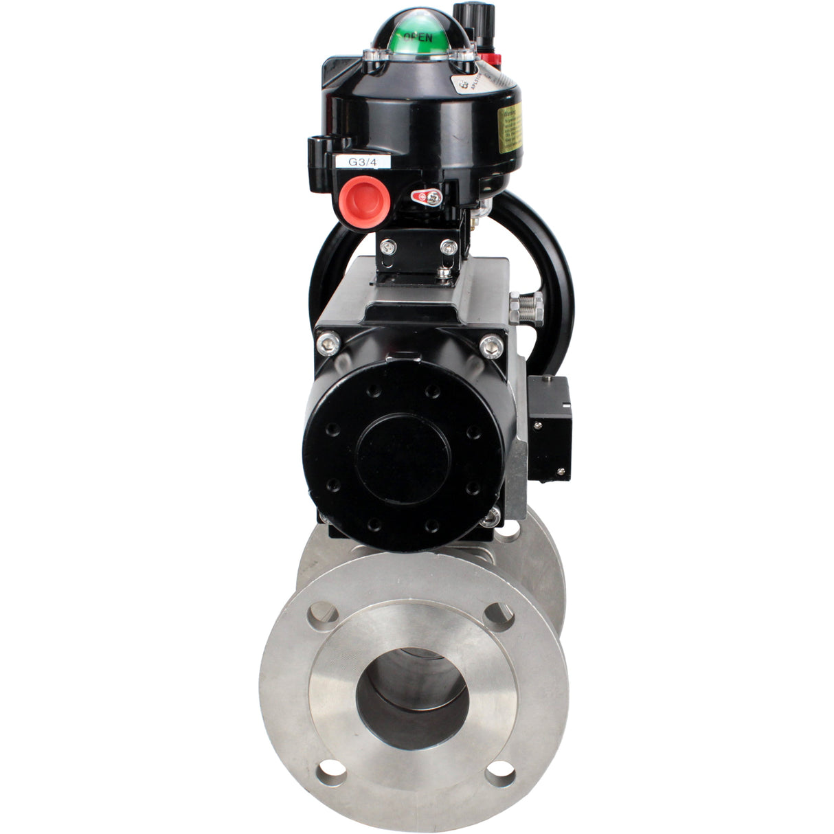 Ball valves Elephant BV3232P(2pc)-FP-F-ISO-H DN80-100 16 bar, full bore flanged, stainless steel SS316, seal - PTFE, with pneumatic actuator PA-DA-105-1 double acting, with pneumatic distributor 4M310-08 NAMUR 220V , with LSU APL-510N EX, with AFC2000 ATU