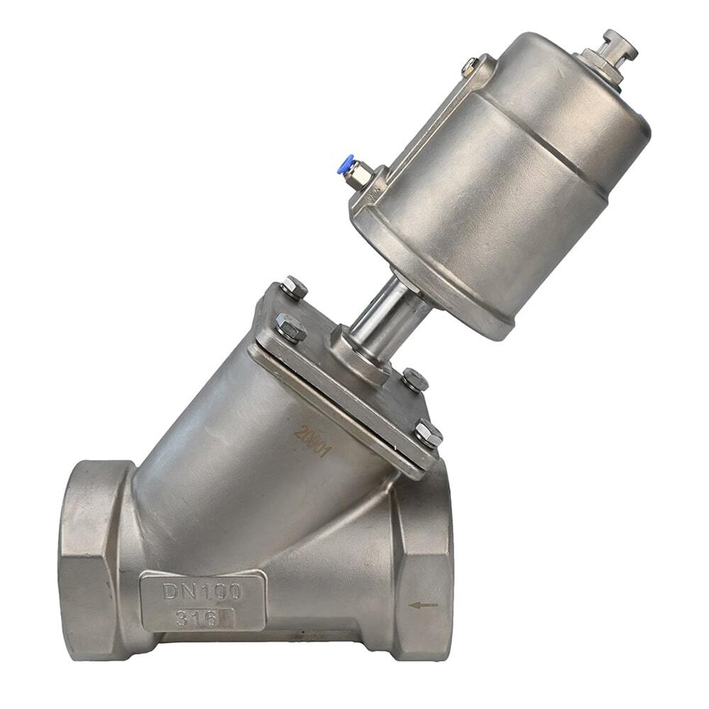 Válvula neumática Elephant VS3232PV-T-1PNC PSI232/PSI362, material del cuerpo: acero inoxidable CF8M, roscada, en forma de Y