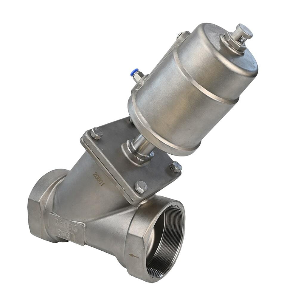 Válvula neumática Elephant VS3232PV-T-1PNC PSI232/PSI362, material del cuerpo: acero inoxidable CF8M, roscada, en forma de Y