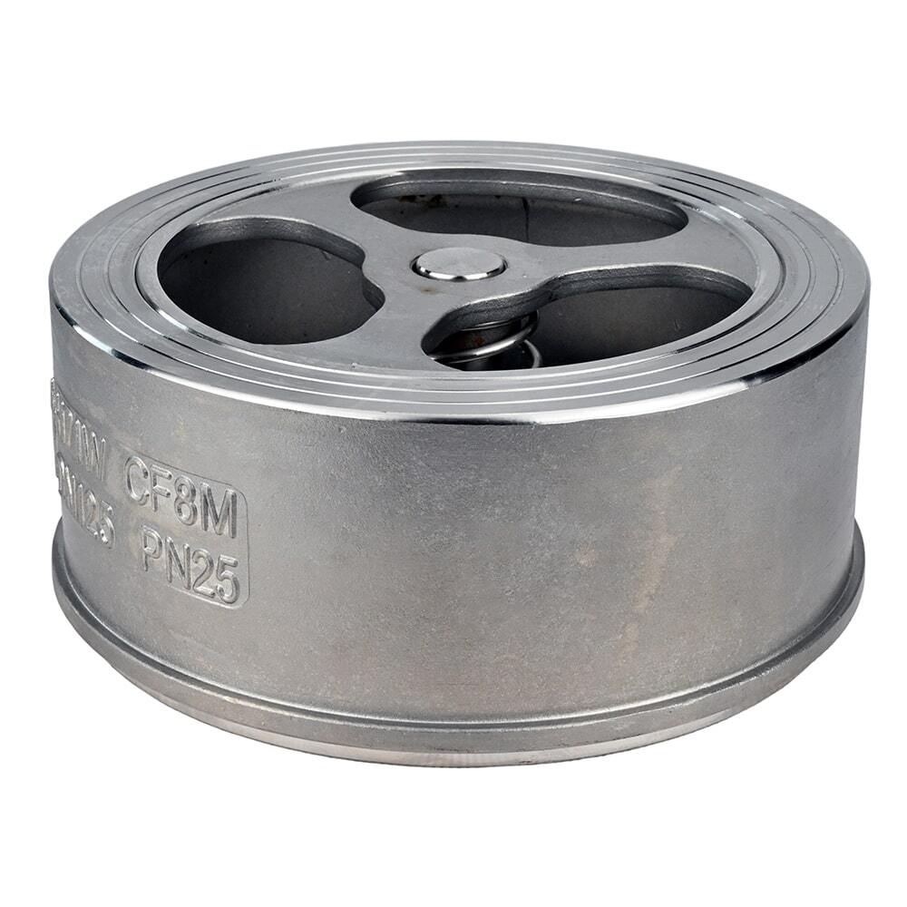 Válvula de retención de resorte Elephant VCS3232-Fb 25 bar, material del cuerpo: acero inoxidable AISI 316, material de bloqueo: acero inoxidable AISI 316, brida compacta