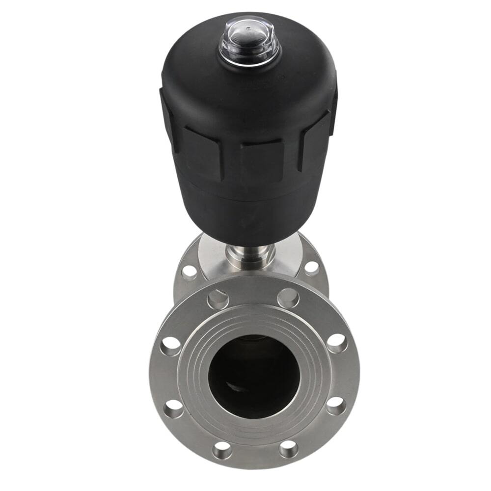 Válvula neumática Elephant VS324PV-F-1PNC PSI232, material del cuerpo: acero inoxidable CF8M, brida, forma de Y