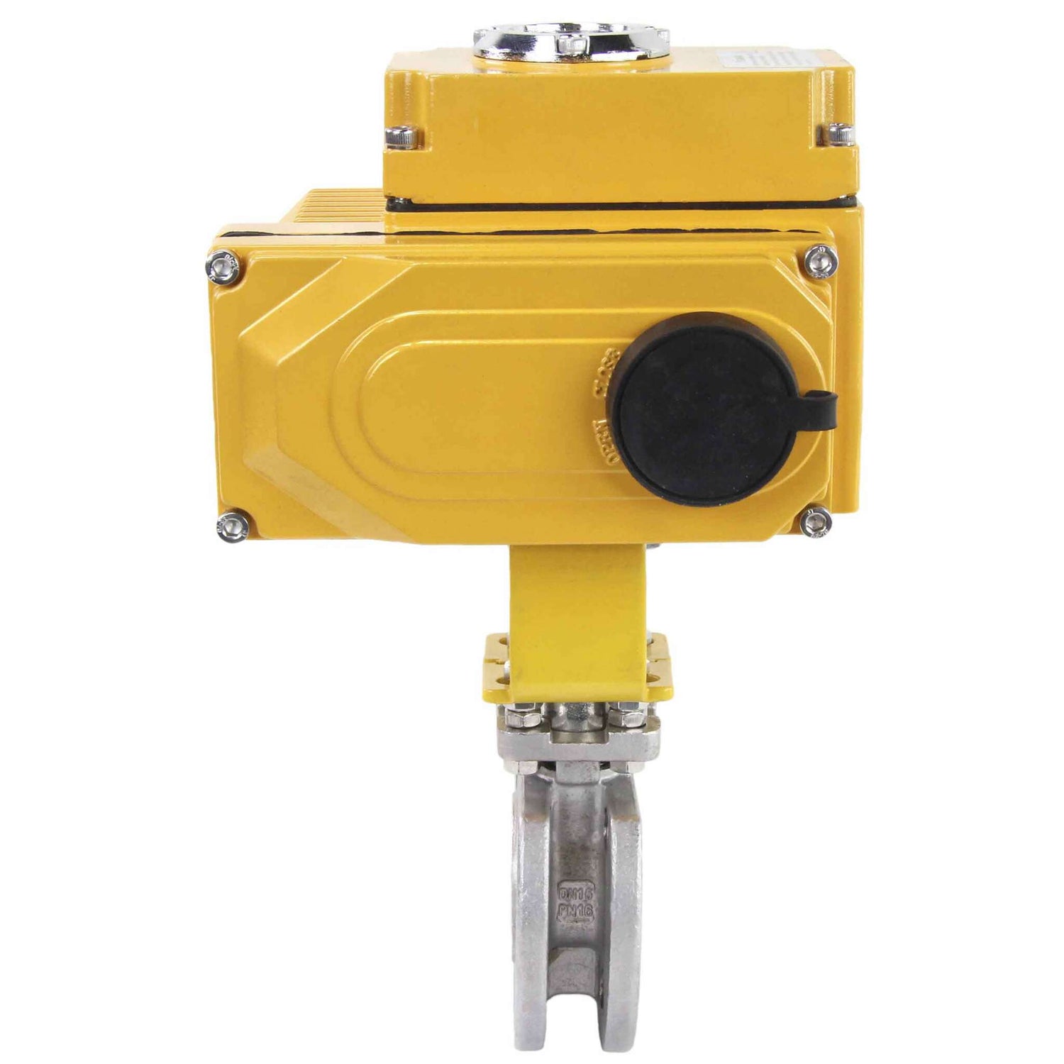 Válvula de bola de acero inoxidable Elephant kchmfp-elephant-24v, material del cuerpo - acero inoxidable AISI 316, material de la bola - acero inoxidable AISI 316, sello - PTFE, actuador eléctrico operado