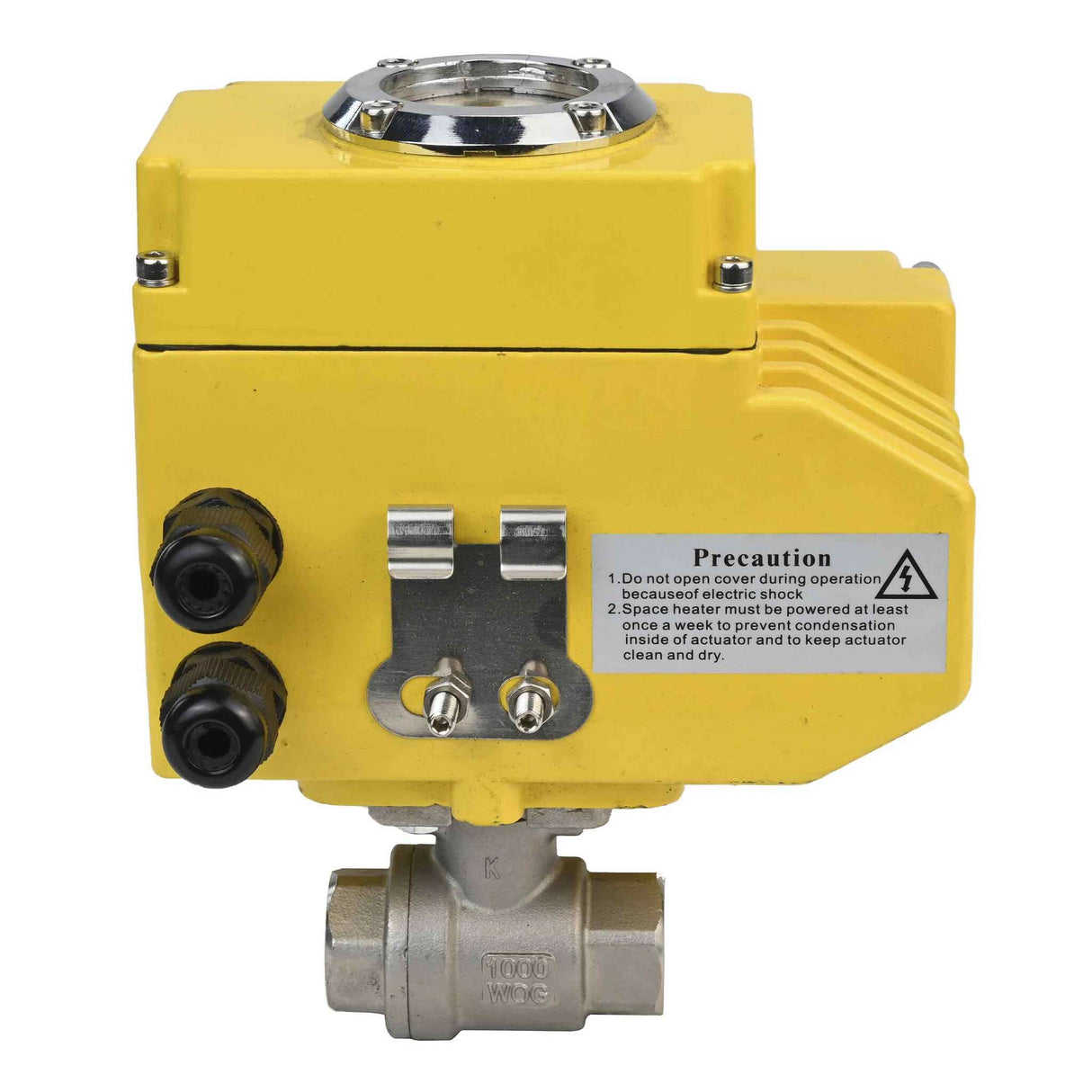 Válvula de bola de acero inoxidable Elephant BVMP.316.230-ISO PSI914 SS316, actuador eléctrico de cuarto de vuelta roscado Elephant-003 24 V