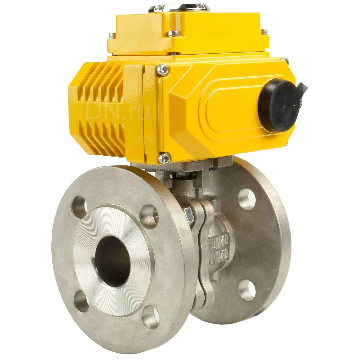 Válvula de bola de acero inoxidable Elephant kchfp-elephant-380v, material del cuerpo - acero inoxidable AISI 316, material de la bola - acero inoxidable AISI 316, sello - PTFE, actuador eléctrico operado