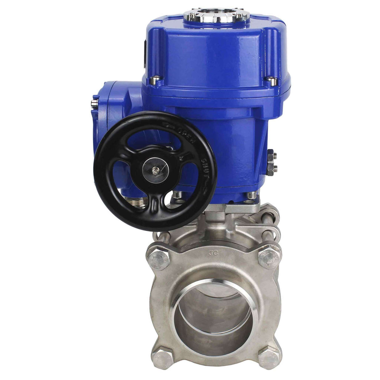 Válvula de bola de acero inoxidable Elephant BVPP 316.200-ISO PSI914 SS316 paso completo, para soldar, material del cuerpo - acero inoxidable, actuador eléctrico de cuarto de vuelta Elephant QT-W (M) 380 V