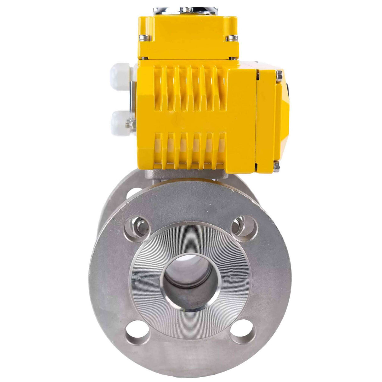 Válvula de bola de acero inoxidable Elephant kchfp-elephant-24v, material del cuerpo - acero inoxidable AISI 316, material de la bola - acero inoxidable AISI 316, junta - PTFE, accionamiento por actuador eléctrico