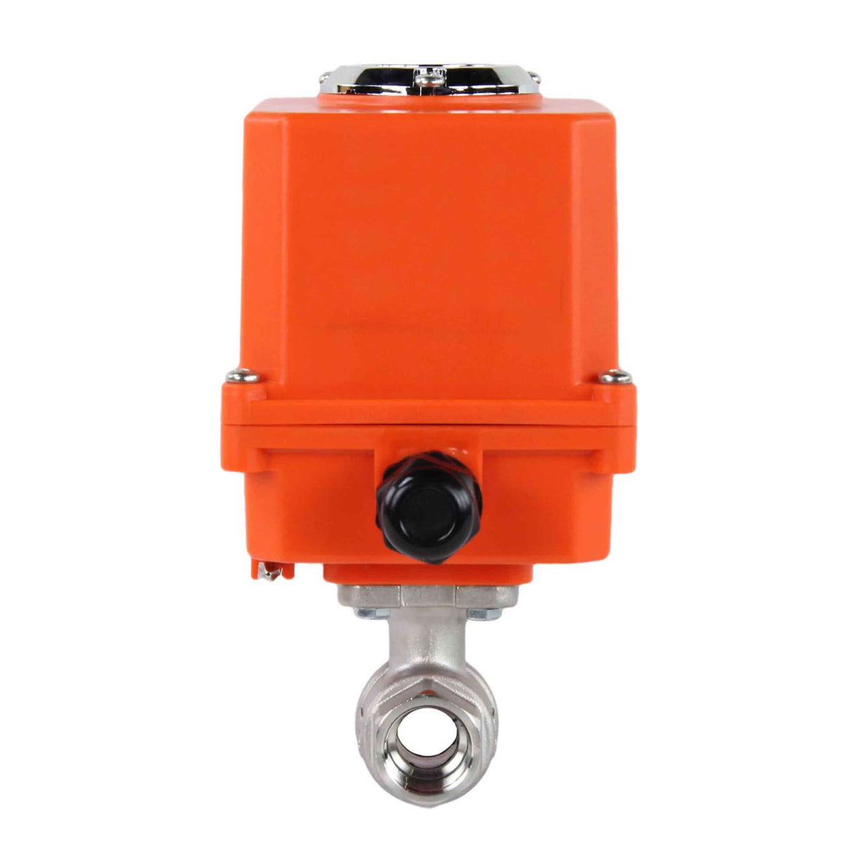 Válvula de bola de acero inoxidable Elephant BVMP.316.230-ISO PSI914, material del cuerpo - acero inoxidable AISI 316, material de la bola - acero inoxidable AISI 316, sello - PTFE, roscado, actuador eléctrico de cuarto de vuelta Elephant-110/220В