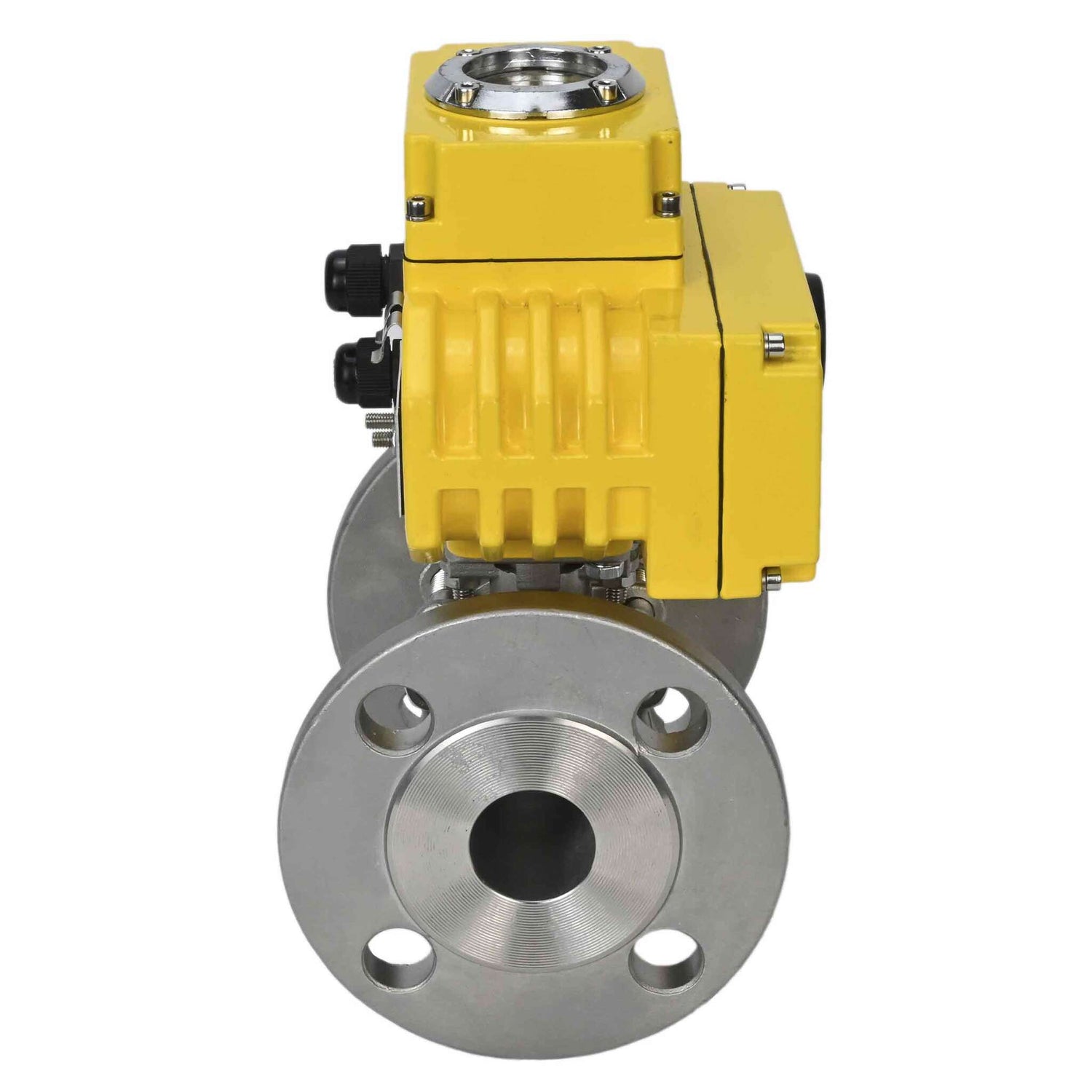 Válvula de bola de acero inoxidable Elephant ksfpt-304-180-24v, material del cuerpo - acero inoxidable AISI 304, material de la bola - acero inoxidable AISI 304, sello - PTFE, actuador eléctrico operado