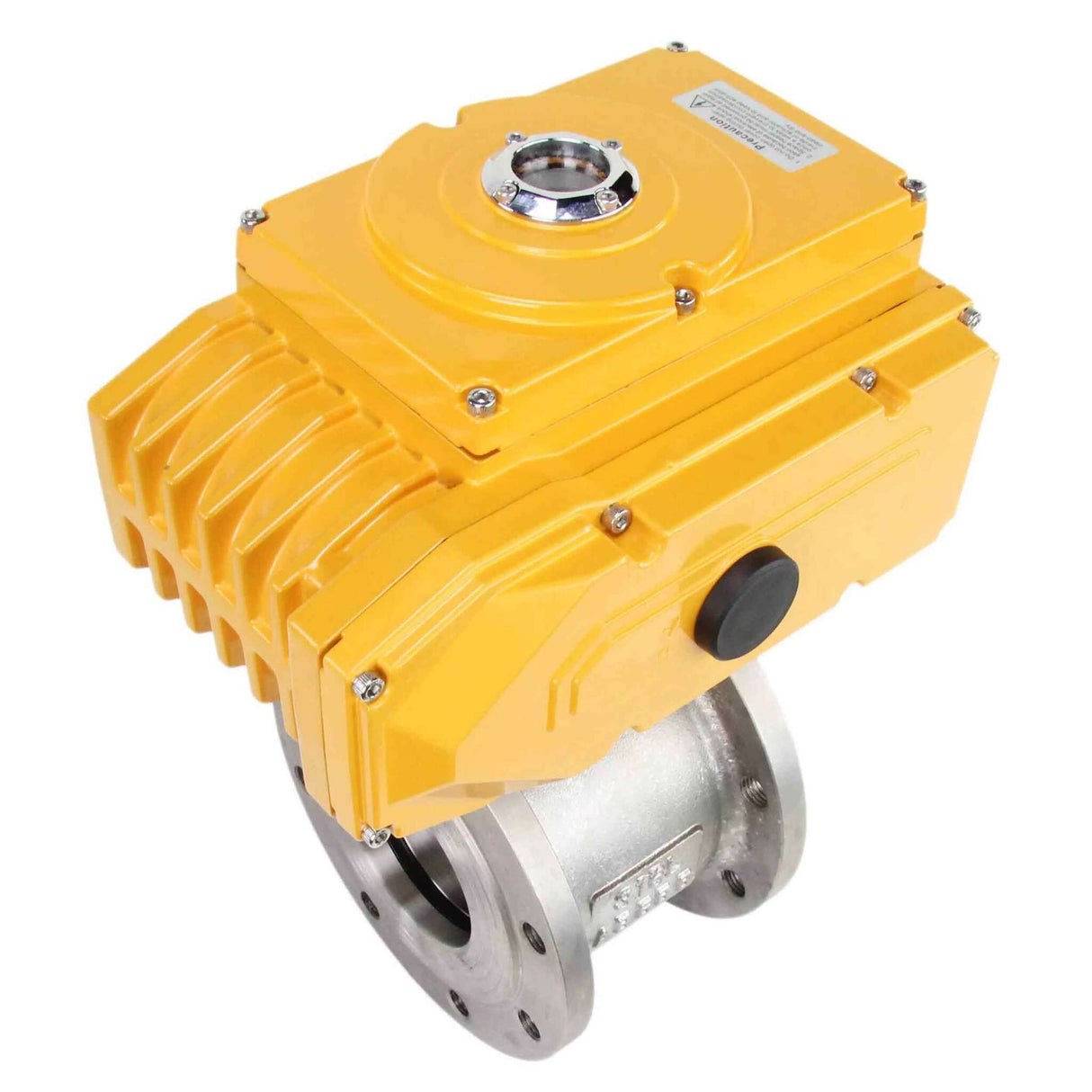 Válvula de bola de acero inoxidable Elephant kchmfp-elephant-110/220v-4-20ma, material del cuerpo - acero inoxidable AISI 316, material de la bola - acero inoxidable AISI 316, junta - PTFE, accionamiento por actuador eléctrico