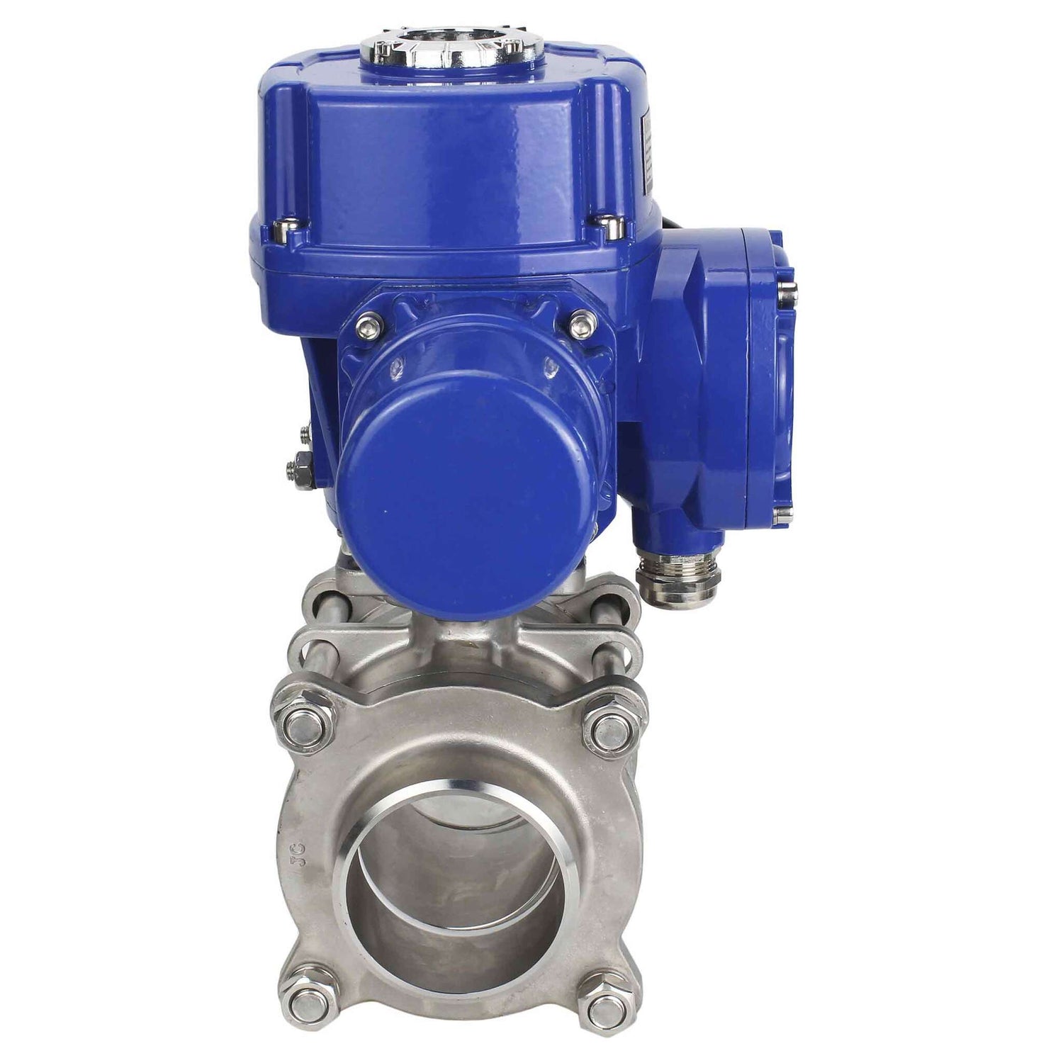 Válvula de bola de acero inoxidable Elephant BVPP 316.200-ISO PSI914 SS316 paso completo, para soldar, material del cuerpo - acero inoxidable, actuador eléctrico de cuarto de vuelta Elephant QT-W (M) 220 V