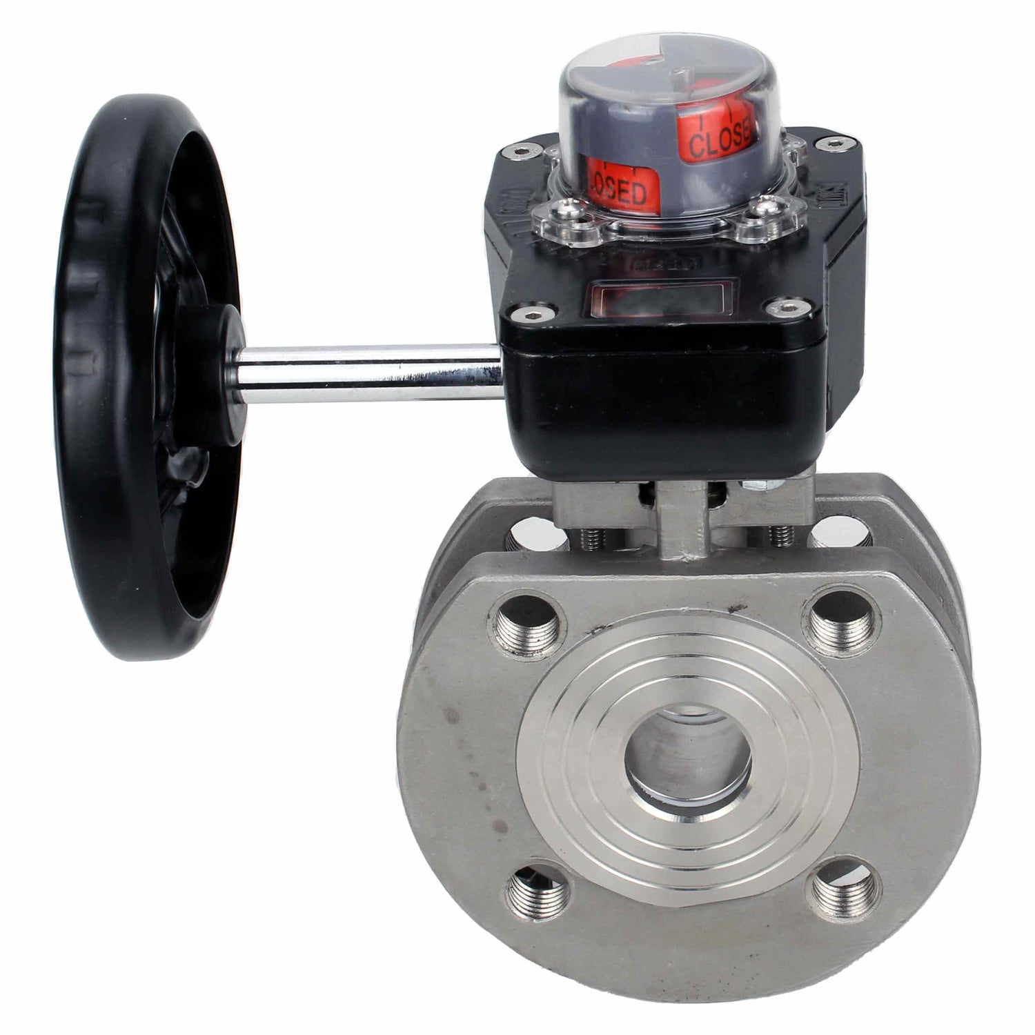 Válvula de bola de acero inoxidable Elephant kchmfp_hgb, material del cuerpo - acero inoxidable AISI 316, material de la bola - acero inoxidable AISI 316, sello - PTFE, operado por manija