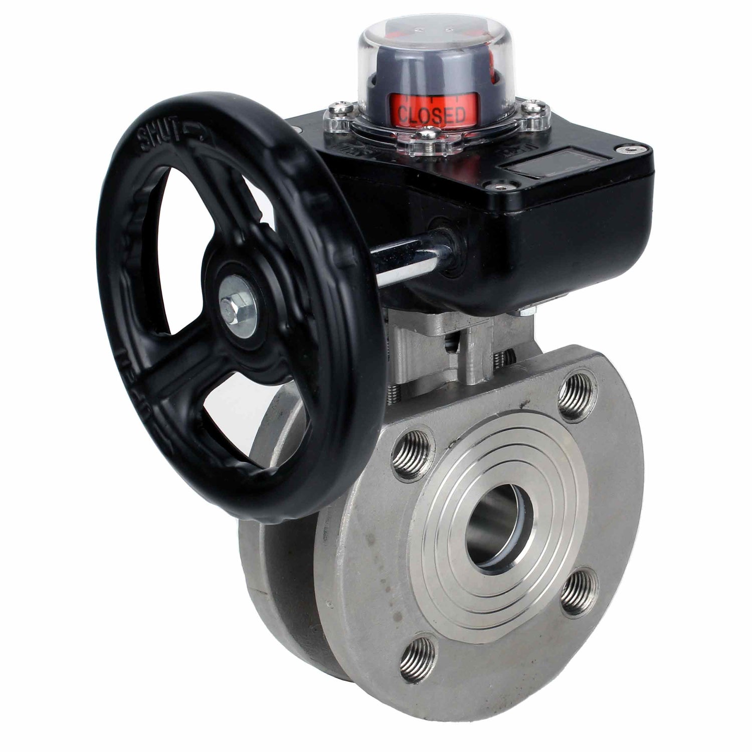 Válvula de bola de acero inoxidable Elephant kchmfp_hgb, material del cuerpo - acero inoxidable AISI 316, material de la bola - acero inoxidable AISI 316, sello - PTFE, operado por manija