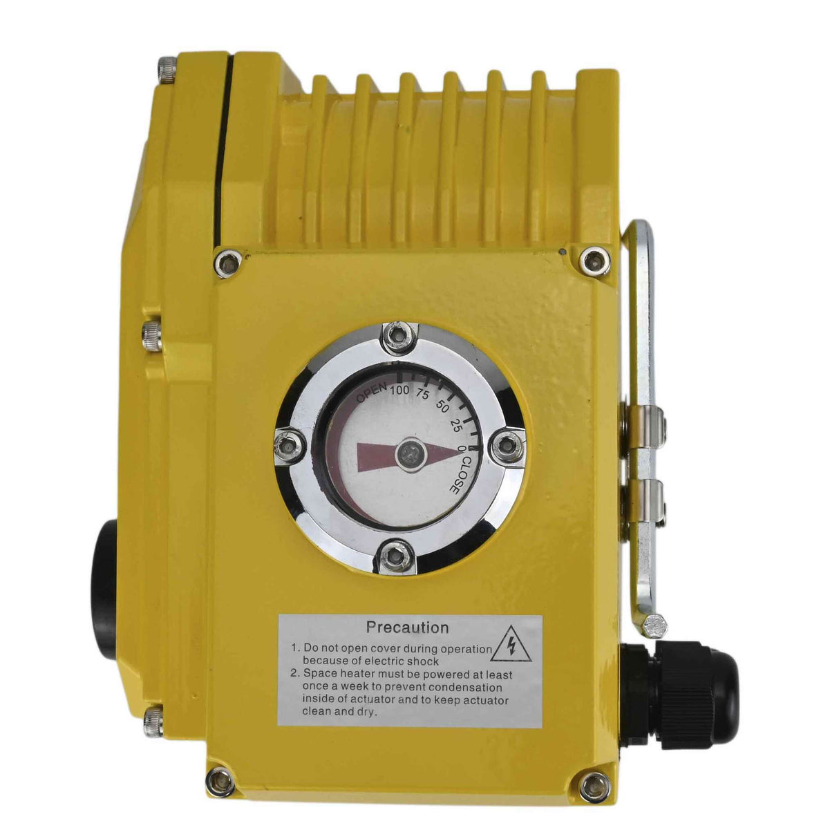 Válvula de bola de acero inoxidable Elephant BVMP.316.230-ISO PSI914, material del cuerpo - acero inoxidable AISI 316, material de la bola - acero inoxidable AISI 316, junta - PTFE, roscada, actuador eléctrico de cuarto de vuelta Elephant-380 V