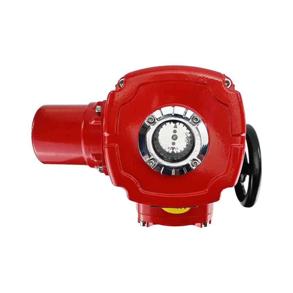 Válvula de bola de acero inoxidable Elephant RP.SS316.200.MM.ISO 914 PSI roscada, puerto estándar, tres vías, tipo L, material del cuerpo - acero inoxidable AISI 316, con actuador eléctrico de cuarto de vuelta Elephant QT-W (M) EX 220V