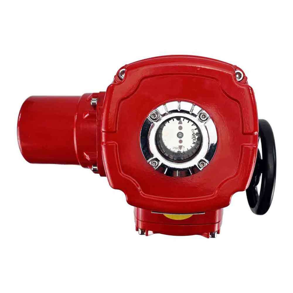 Válvula de bola de acero inoxidable Elephant RP.SS316.200.MM.ISO 914 PSI roscada, puerto estándar, tres vías, tipo L, material del cuerpo - acero inoxidable AISI 316, con actuador eléctrico de cuarto de vuelta Elephant QT-W (M) EX 380V