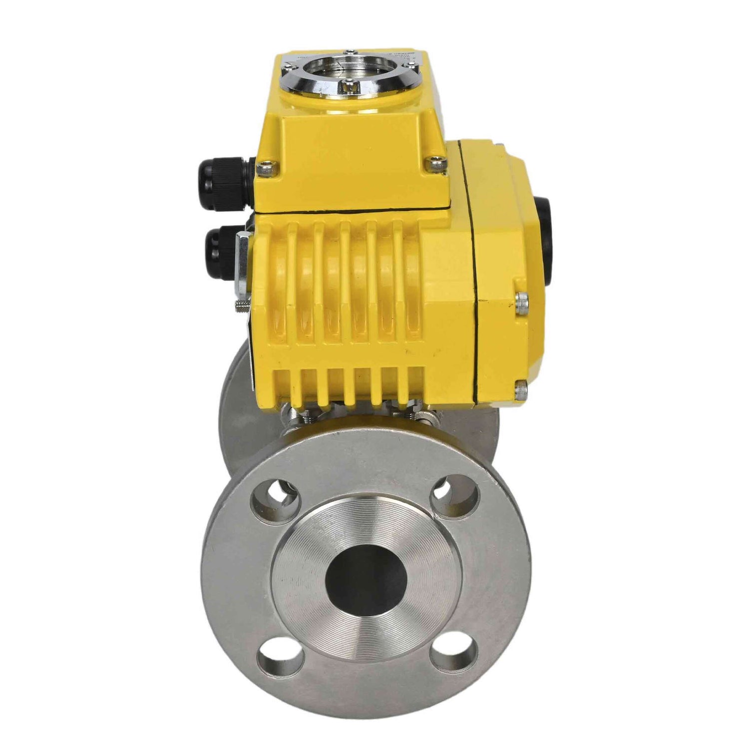 Válvula de bola de acero inoxidable Elephant ksfpt-304-180-380v, material del cuerpo - acero inoxidable AISI 304, material de la bola - acero inoxidable AISI 304, sello - PTFE, actuador eléctrico operado