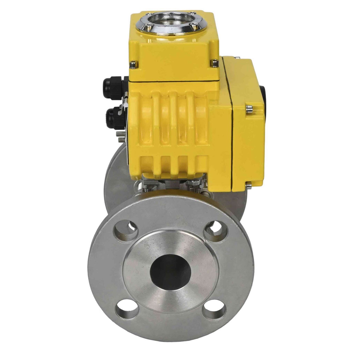 Válvula de bola de acero inoxidable Elephant ksfpt-316-180-24v, material del cuerpo - acero inoxidable AISI 316, material de la bola - acero inoxidable AISI 316, sello - PTFE, actuador eléctrico operado