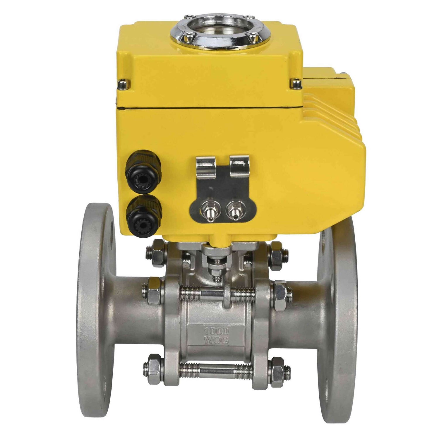 Válvula de bola de acero inoxidable Elephant ksfpt-316-180-24v, material del cuerpo - acero inoxidable AISI 316, material de la bola - acero inoxidable AISI 316, sello - PTFE, actuador eléctrico operado