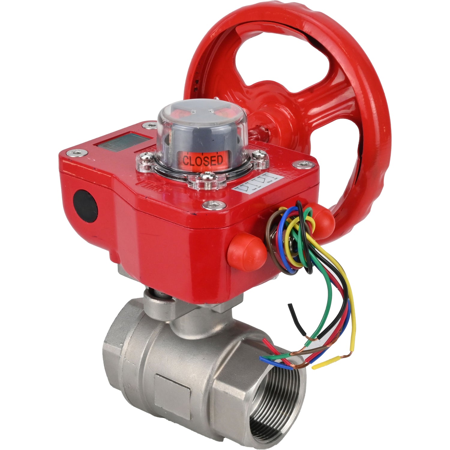 Válvula de bola de acero inoxidable Elephant kshmp316-elephant-hgbf, material del cuerpo - acero inoxidable AISI 316, material de la bola - acero inoxidable AISI 316, sello - PTFE, operada por engranajes