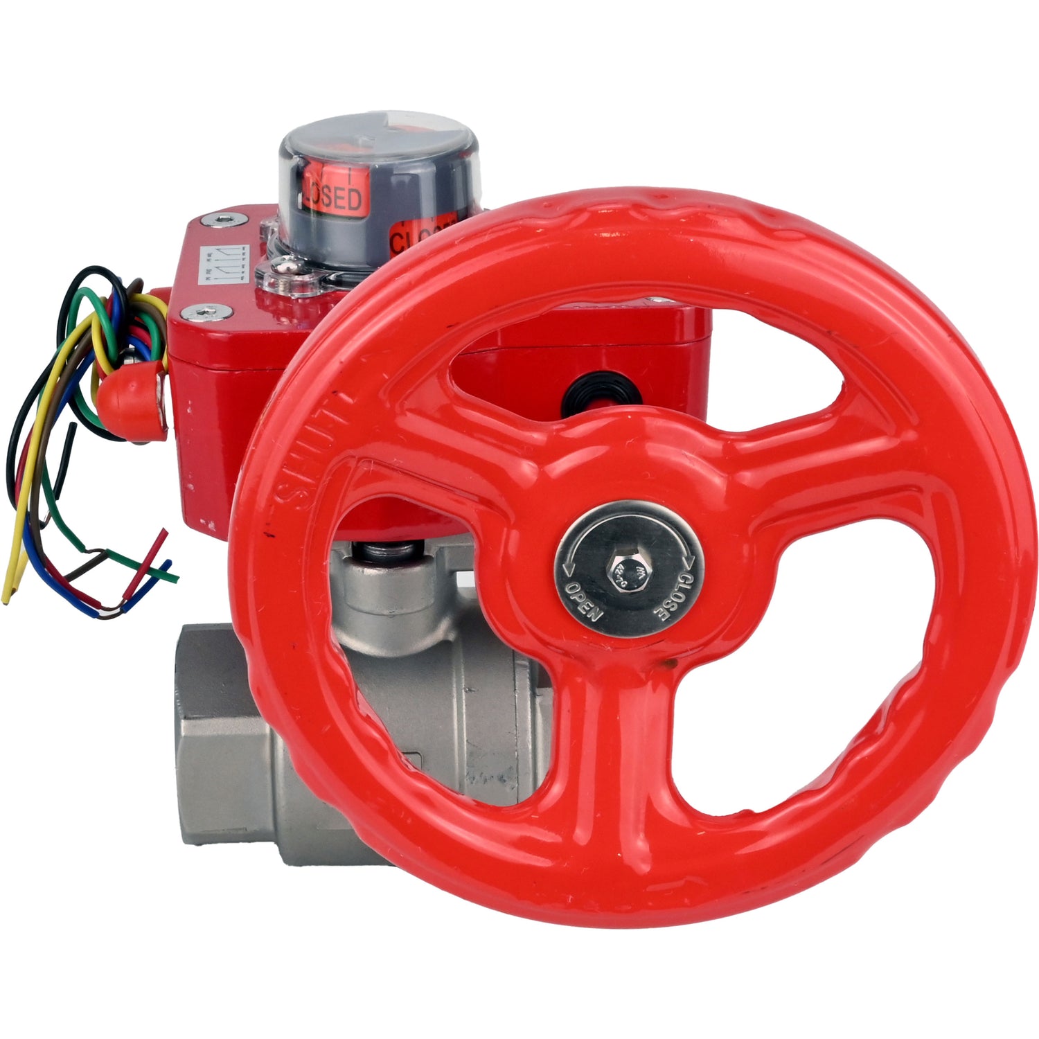 Válvula de bola de acero inoxidable Elephant kshmp316-elephant-hgbf, material del cuerpo - acero inoxidable AISI 316, material de la bola - acero inoxidable AISI 316, sello - PTFE, operada por engranajes