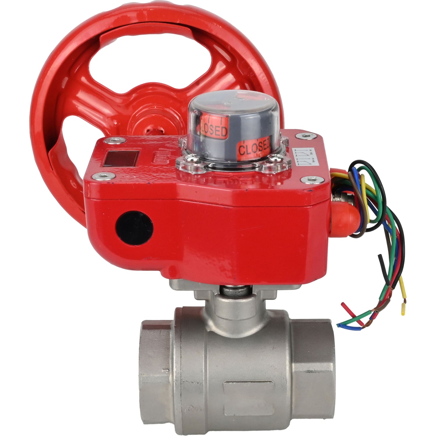 Válvula de bola de acero inoxidable Elephant kshmp316-elephant-hgbf, material del cuerpo - acero inoxidable AISI 316, material de la bola - acero inoxidable AISI 316, sello - PTFE, operada por engranajes