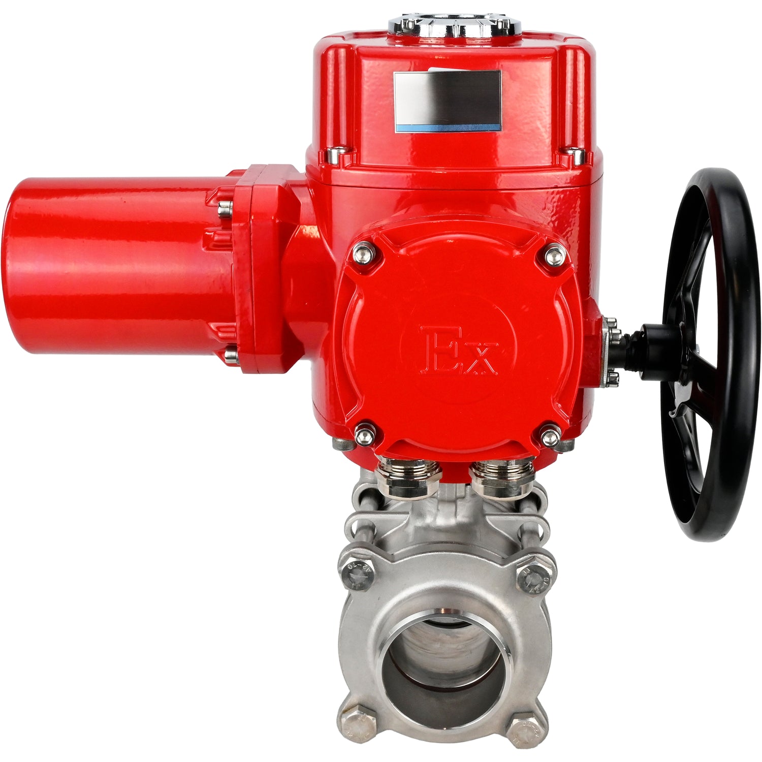 Válvula de bola de acero inoxidable Elephant BVPP 316.200-ISO PSI914 SS316 paso completo, para soldar, material del cuerpo - acero inoxidable, actuador eléctrico de cuarto de vuelta Elephant QT-W (M) EX 380 V