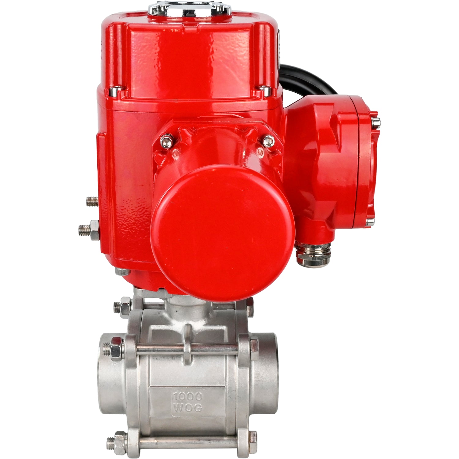 Válvula de bola de acero inoxidable Elephant BVPP 316.200-ISO PSI914 SS316 paso completo, para soldar, material del cuerpo - acero inoxidable, actuador eléctrico de cuarto de vuelta Elephant QT-W (M) EX 380 V