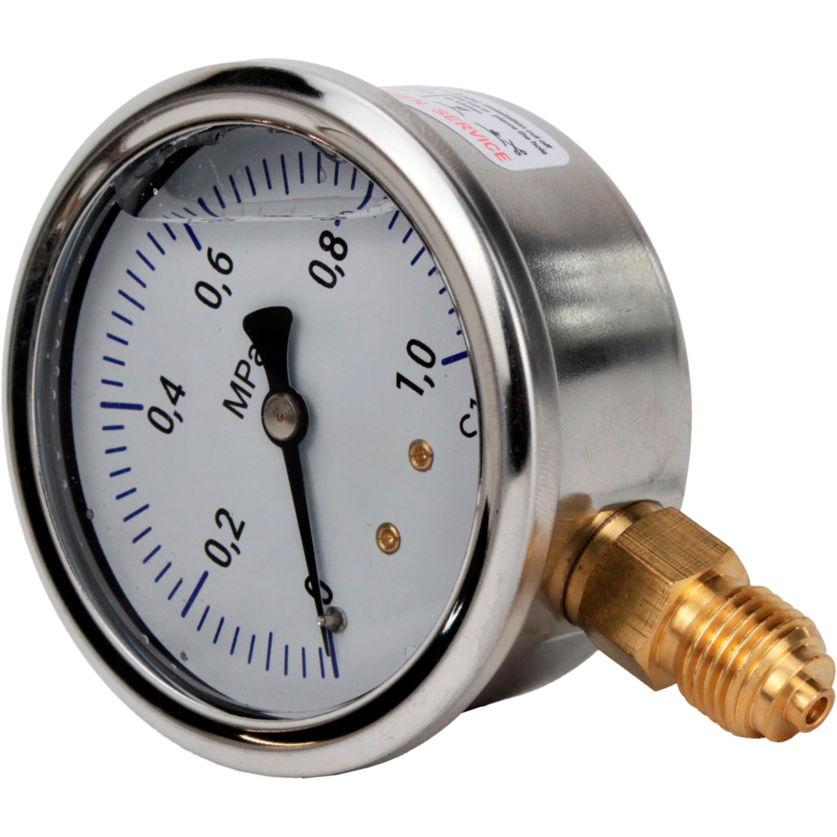 Manomètres anti-vibrations Elephant MB-311-R1, radiaux, acier inoxydable 304, classe de précision 1