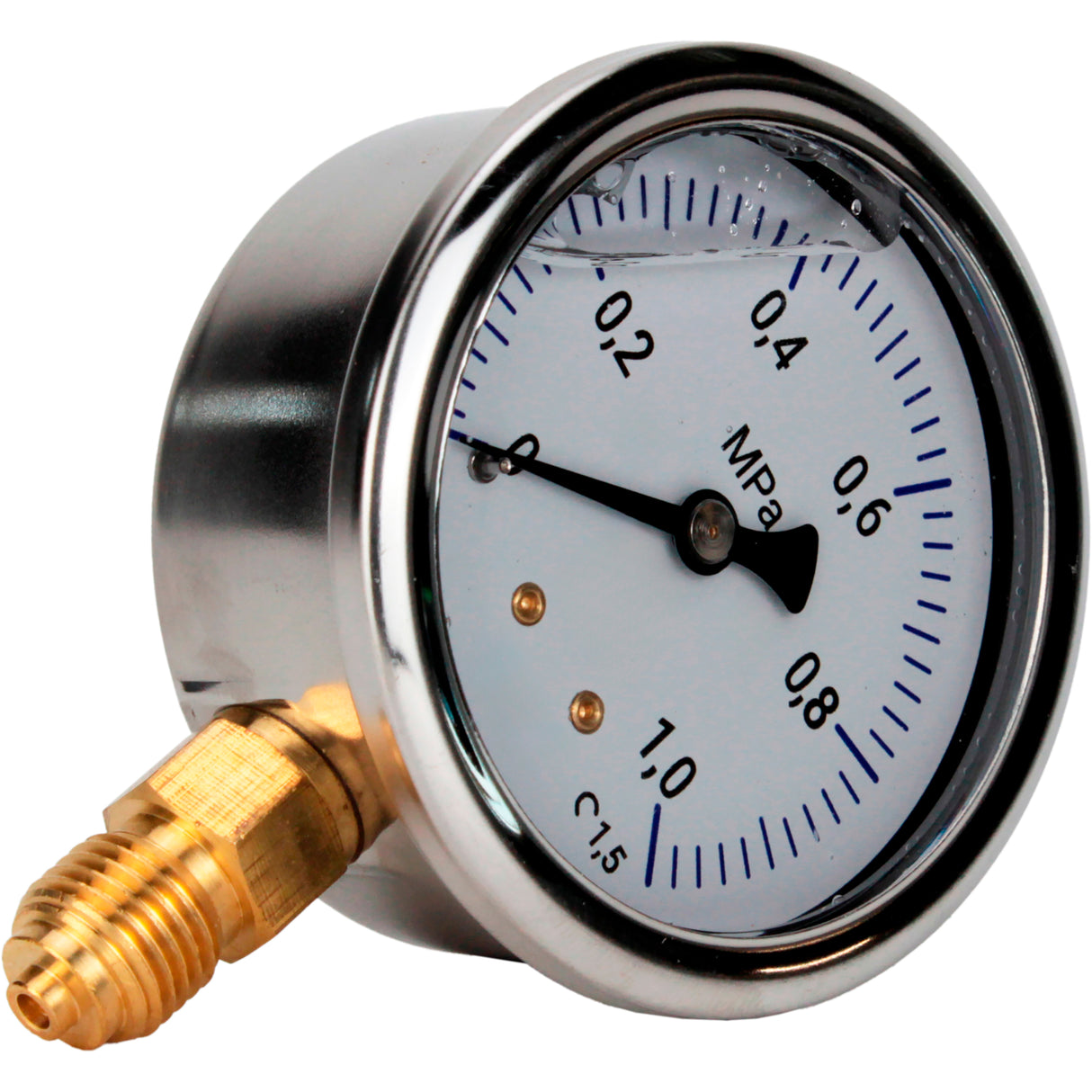 Manomètres anti-vibrations Elephant MB-311-R1.5, radiaux, acier inoxydable 304, classe de précision 1.5