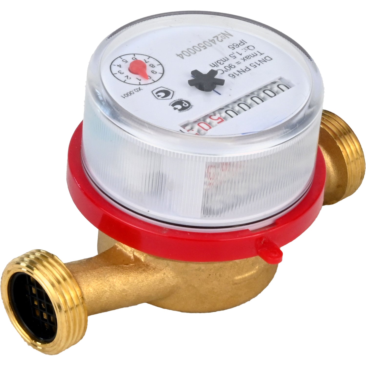 Compteurs d'eau Elephant MKU1 universel, à turbine, non volatil, laiton, fileté