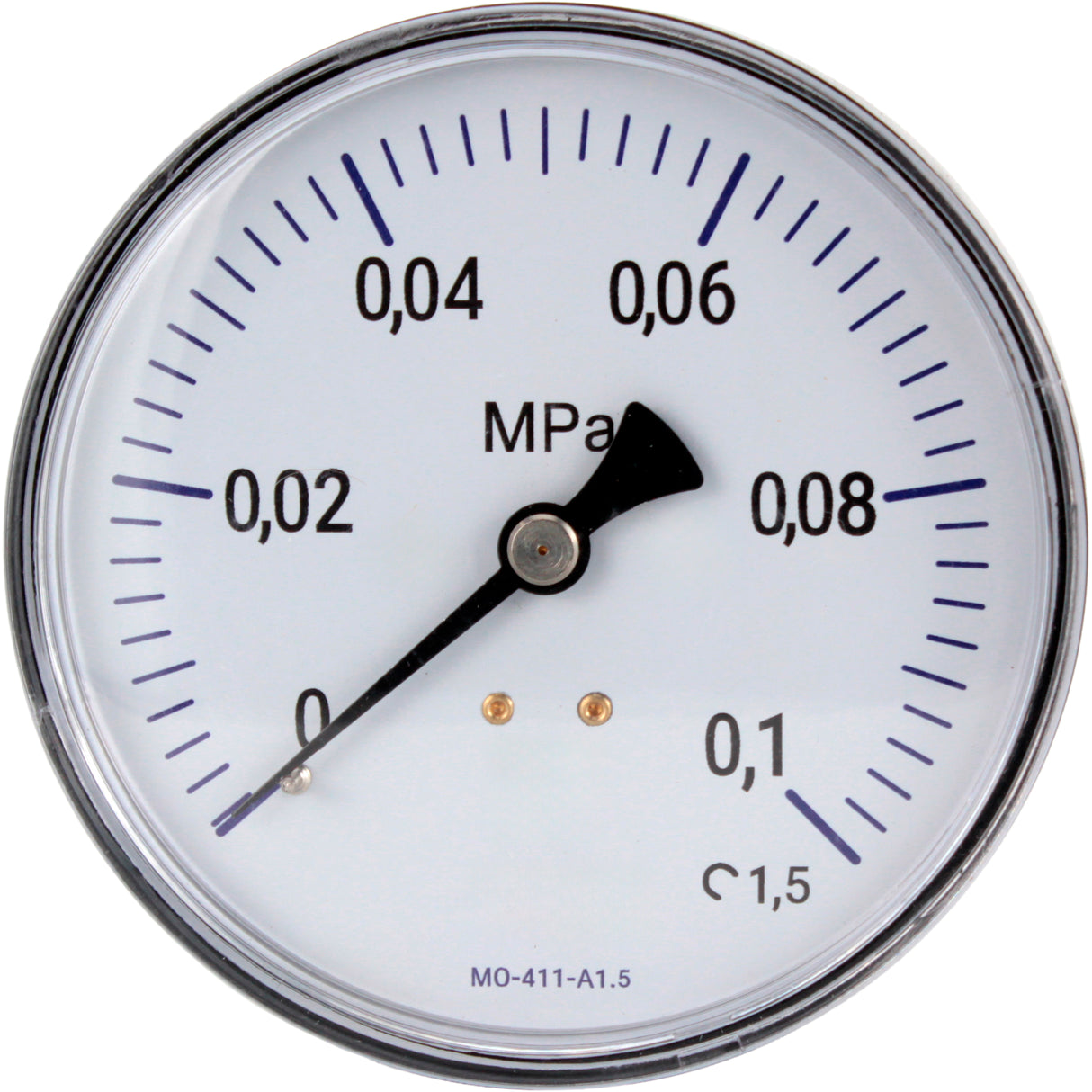 Manomètres techniques Elephant MO-411-A1.5, axiaux, en plastique, classe de précision 1.5