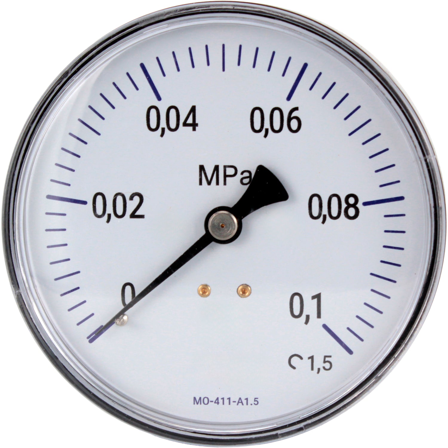 Manomètres techniques Elephant MO-411-A1.5, axiaux, en plastique, classe de précision 1.5