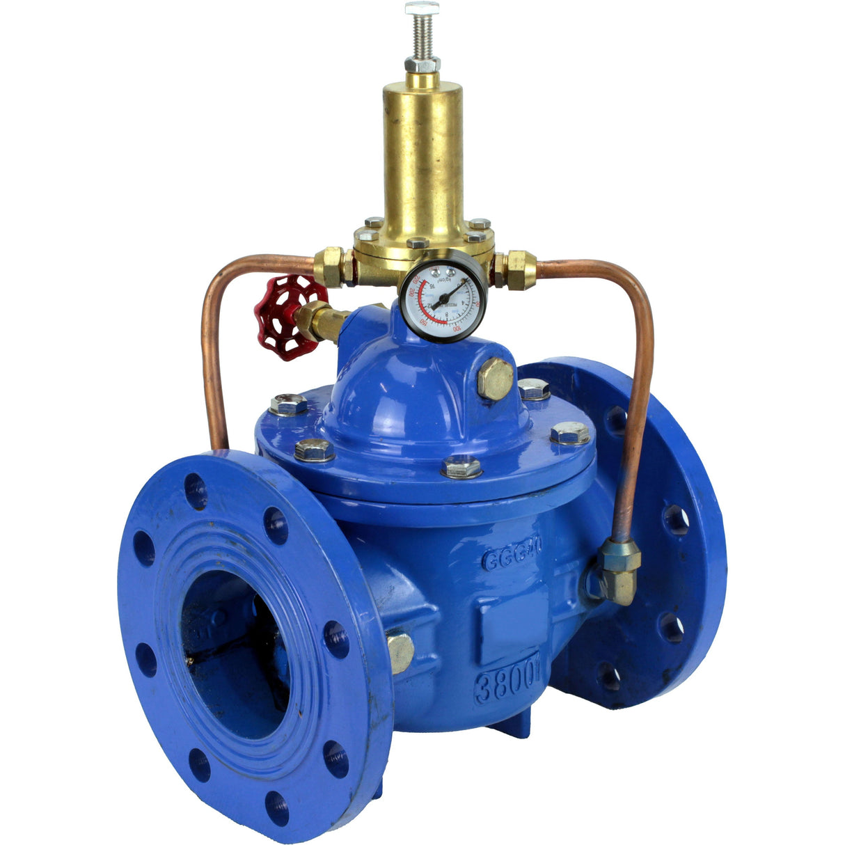 Régulateurs « à réglage automatique » avec commande pilote ElephantPVB3-1313N-F, régulateurs à membrane, corps - fonte GGG40, disque - fonte GGG40, joint - NBR, raccord à bride