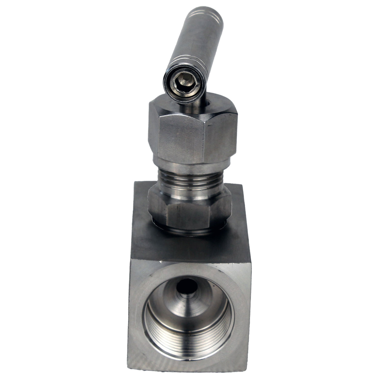 Elephant VN31M-T-Ht threaded needle valve, body - stainless steel 304, seal - metal, with T-handle