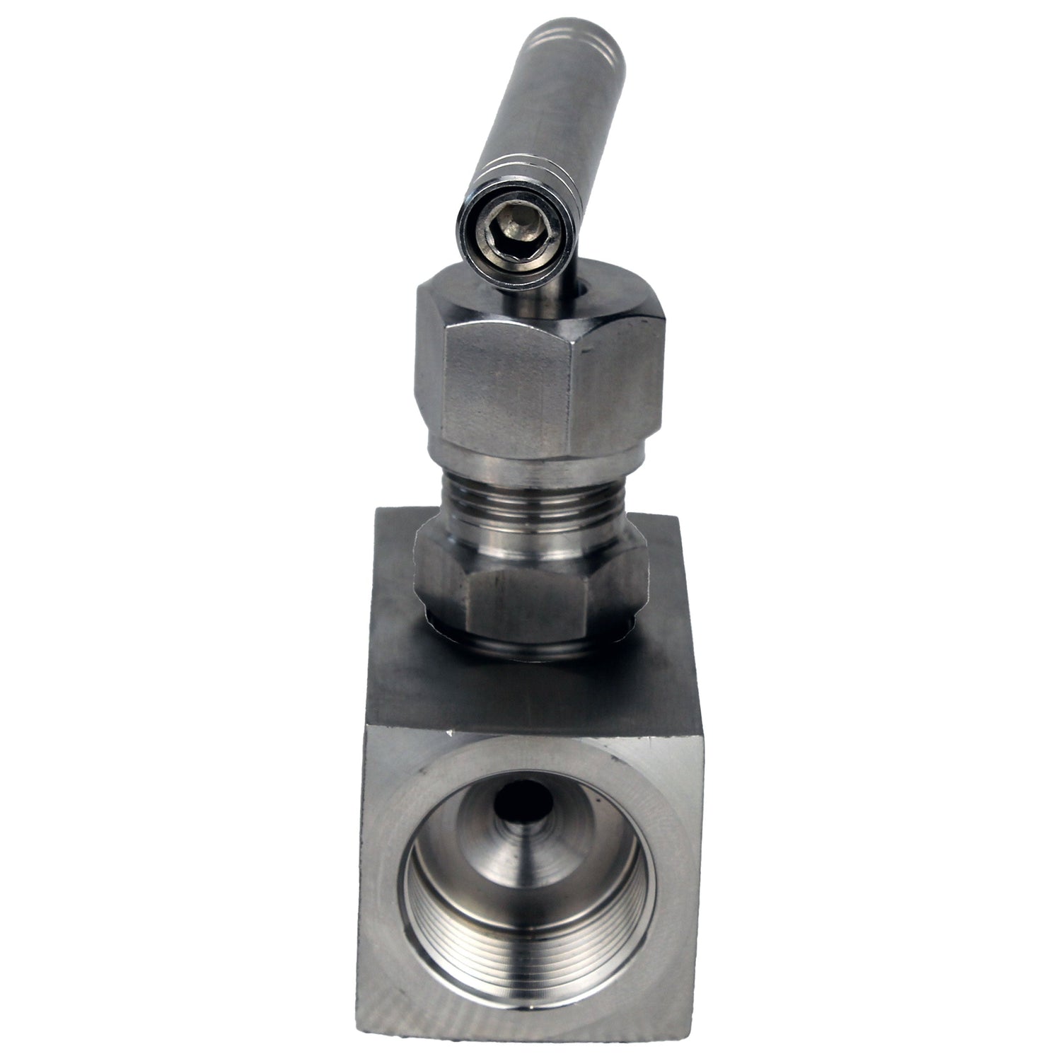 Elephant VN31M-T-Ht threaded needle valve, body - stainless steel 304, seal - metal, with T-handle