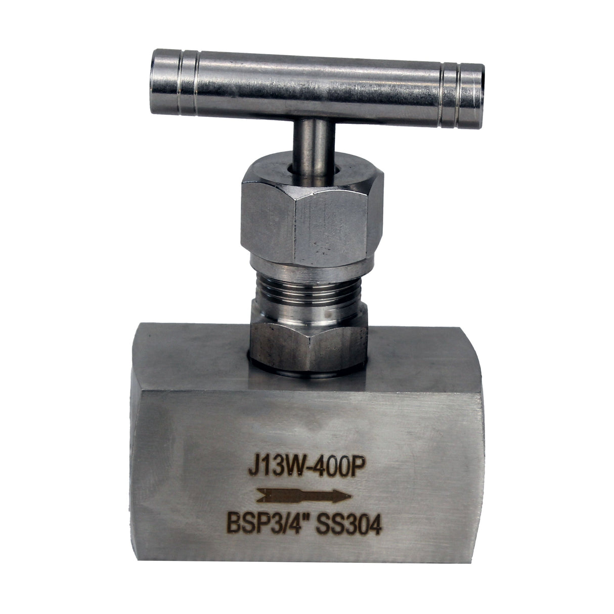 Elephant VN31M-T-Ht threaded needle valve, body - stainless steel 304, seal - metal, with T-handle