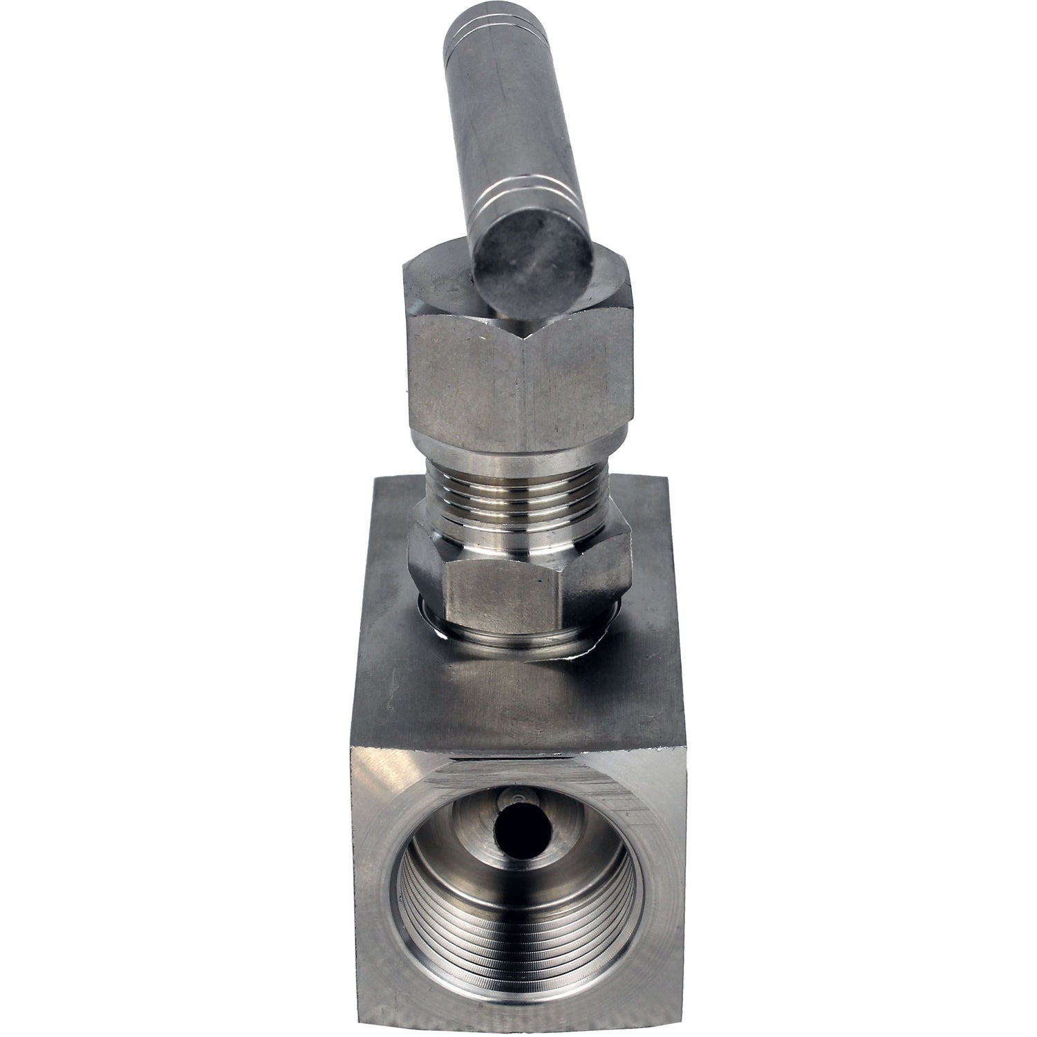 Elephant VN32M-T-Ht threaded needle valve, body - stainless steel 316, seal - metal, with T-handle