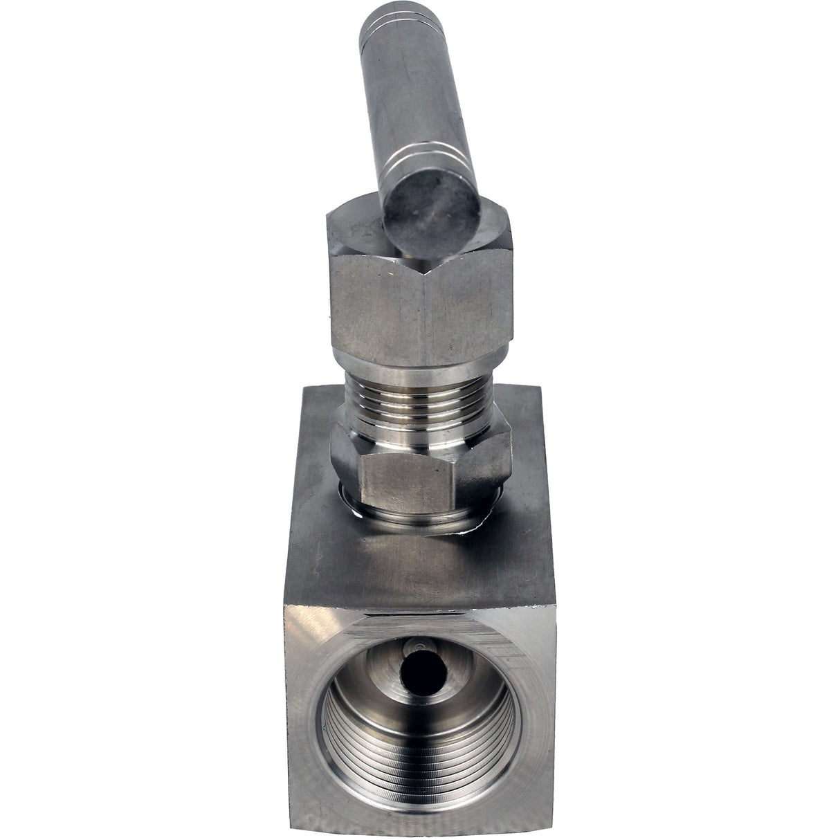 Elephant VN32M-T-Ht threaded needle valve, body - stainless steel 316, seal - metal, with T-handle