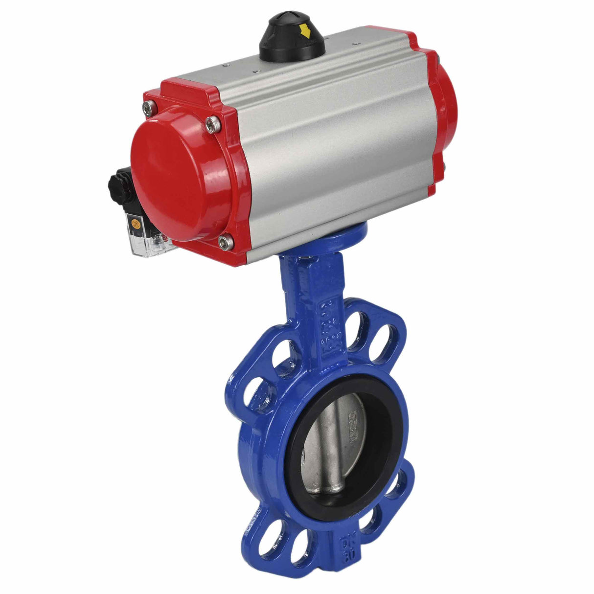 Válvula de mariposa de agua Elephant g50-g40-epdm-elephant-sa-4m310-110/220, material del cuerpo: hierro fundido GGG50, material del disco: hierro fundido GGG40, sello: EPDM, actuador neumático operado