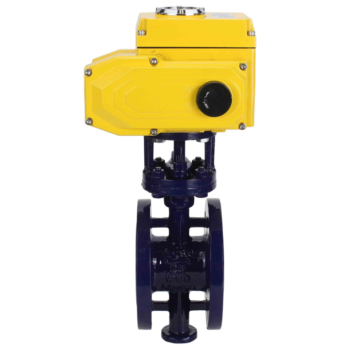 Vanne papillon d'eau Elephant WBV3EX-3431M-1W-F-ISO, matériau du corps - Acier au carbone, matériau du disque - Acier inoxydable AISI 304, joint - Métal, actionneur électrique QT-N-хEM-B1 220V