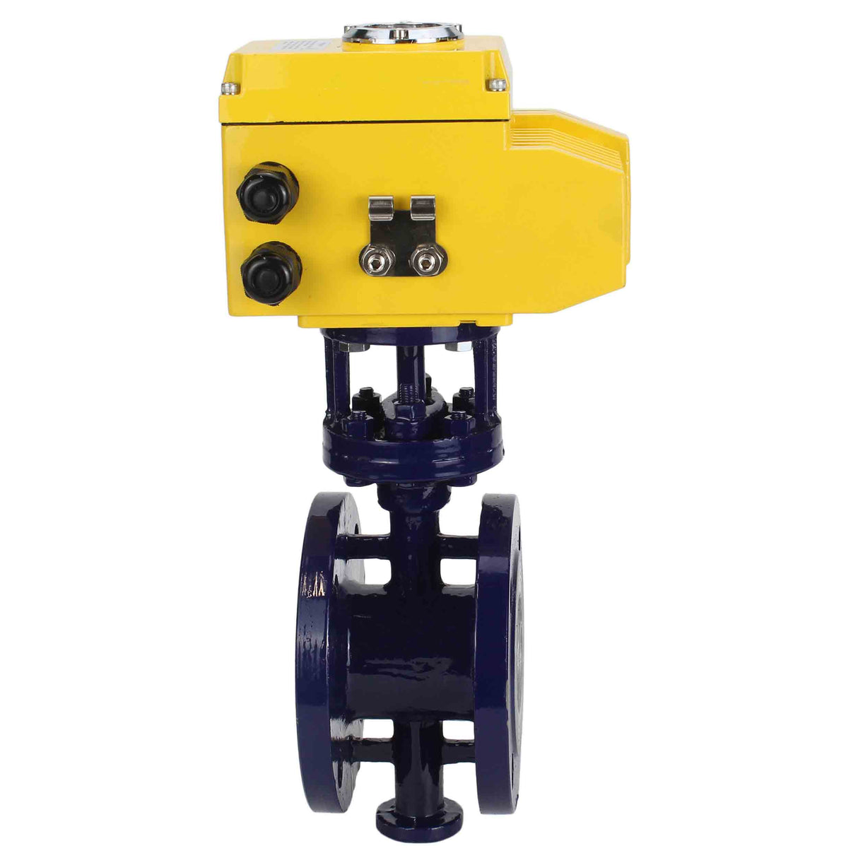 Vanne papillon d'eau Elephant WBV3EX-3432M-1W-F-ISO, matériau du corps - Acier au carbone, matériau du disque - Acier inoxydable AISI 316, joint - Métal, actionneur électrique QT-N-хEM-A1 220V