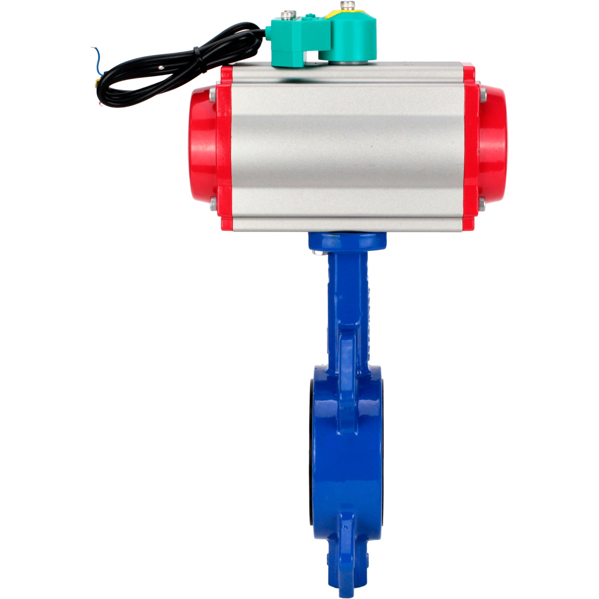 Water Butterfly Valve Elephant WBV1432N-2W-Fb-H DN40-300 16 bar body - GGG50 cast iron, disc - 316L stainless steel, seal - NBR, with pneumatic drive PA-DA-XXX and ALS200D magnetic switch