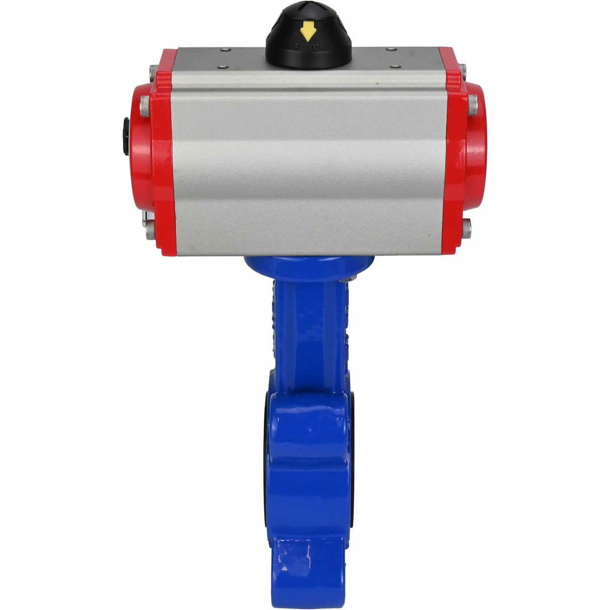 Vanne papillon d'eau Elephant WBV1616N-2W-Fb-H, matériau du corps - fonte QT450, matériau du disque - fonte QT450, joint - NBR, actionneur pneumatique PA-SA avec ressorts de rappel, 4M310-08 220V