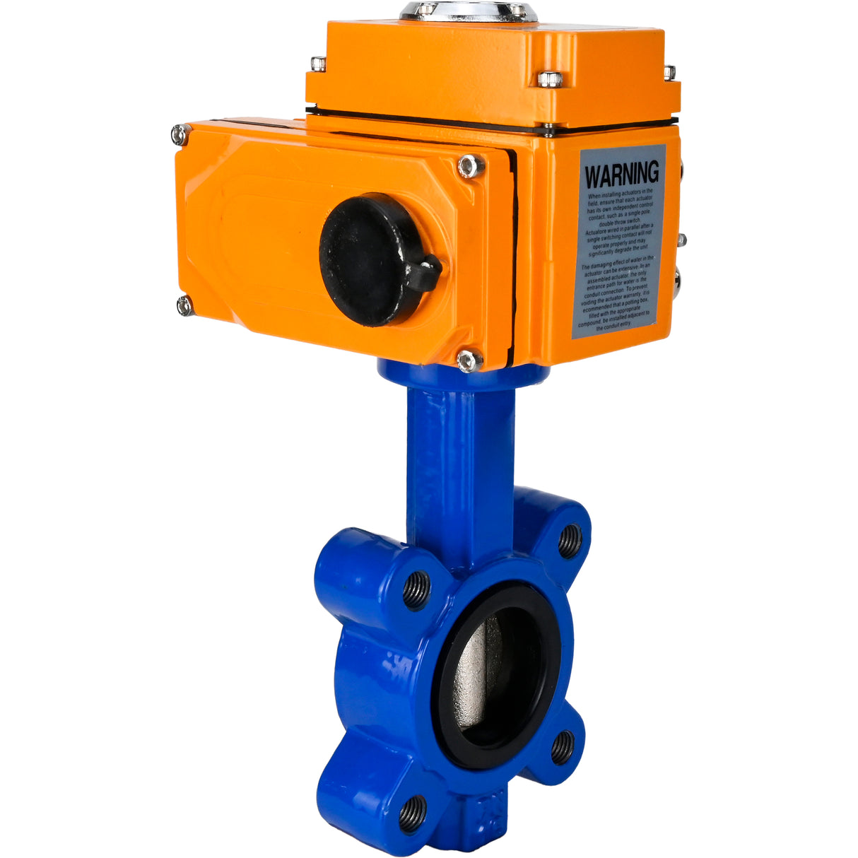 Vanne papillon d'eau Elephant WBV1616E-2W-Fb-H, matériau du corps - fonte QT450, matériau du disque - fonte QT450, joint - EPDM, actionneur électrique QT-N-EM-O1-24VDC-U1 24V