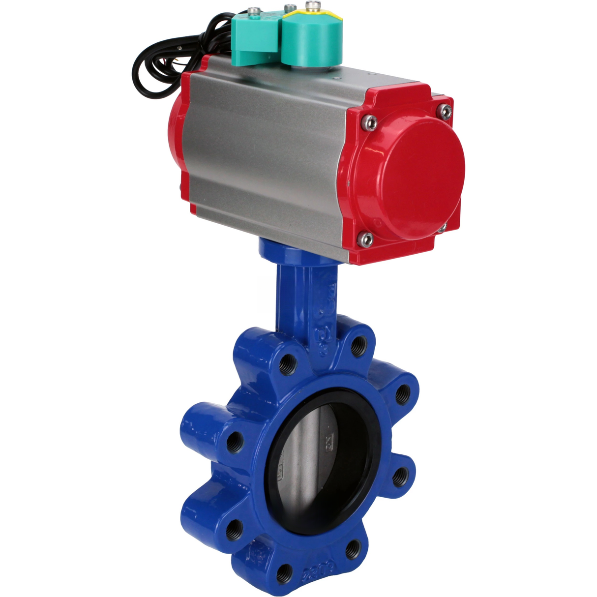 Disc rotary valves Elephant WBV1631N-2W-Fb-H DN50-150 16 bar LUG body - QT450 cast iron, disc - 304 stainless steel, seal - NBR, with pneumatic drive PA-DA-XXX and ALS200D magnetic switch