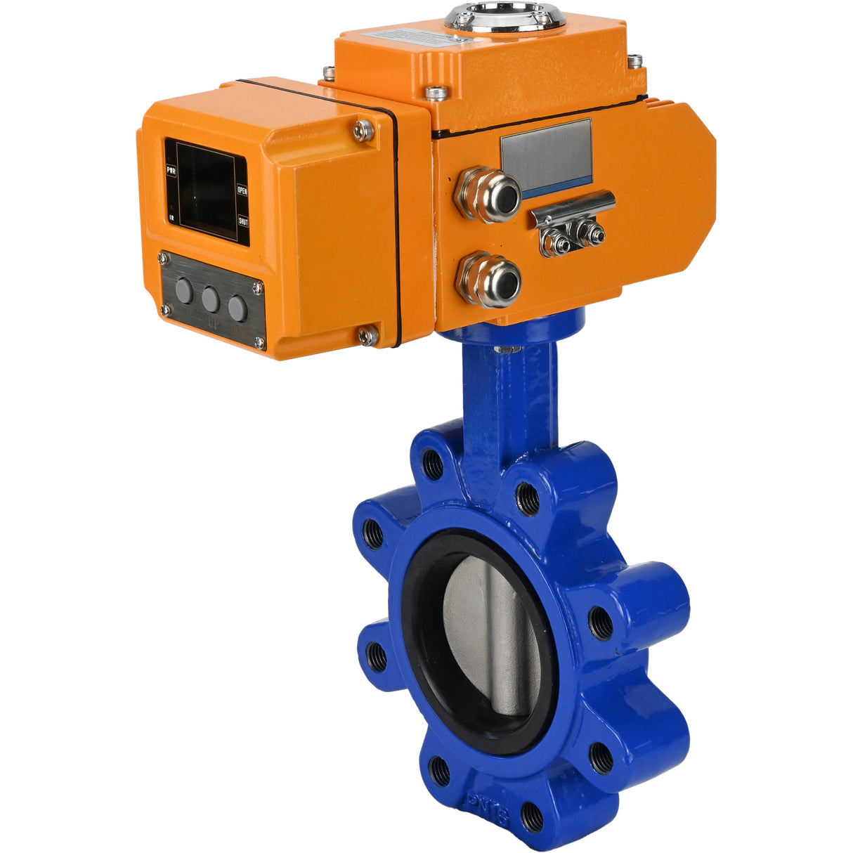 Vanne papillon d'eau Elephant WBV1631N-2W-Fb-H, matériau du corps - fonte QT450, matériau du disque - acier inoxydable AISI 304, joint - NBR, actionneur électrique QT-N-EM-B1-220VAC-U1 220V