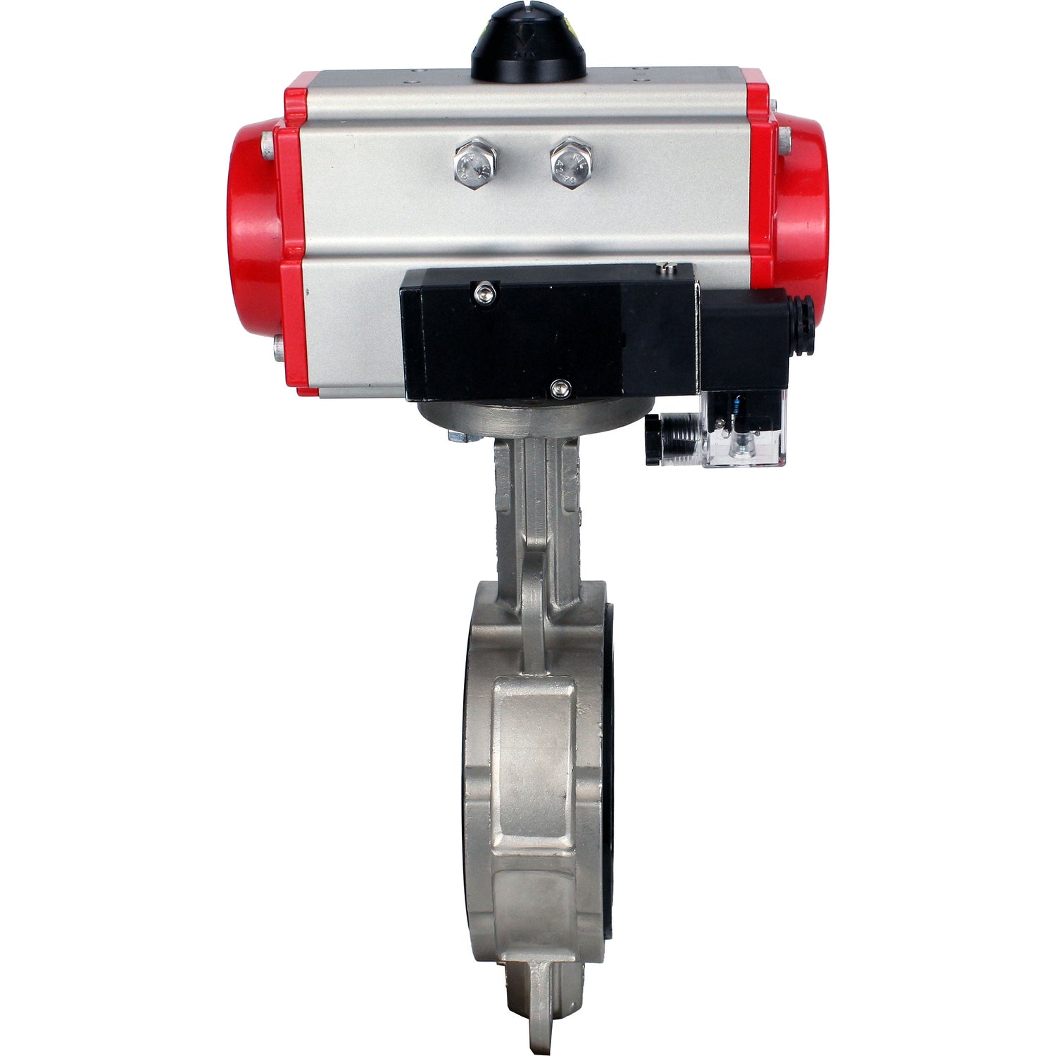 Vanne papillon d'eau Elephant WBV3131V-2W-Fb-H, matériau du corps - Acier inoxydable AISI 304, matériau du disque - Acier inoxydable AISI 304, joint - Viton, actionneur pneumatique PA-DA double action, 4M310-08 220V