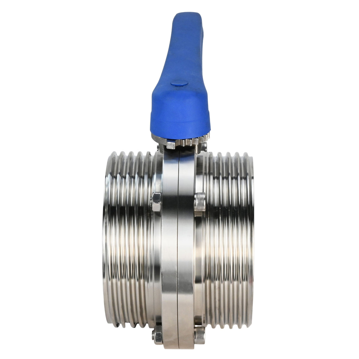 Vanne papillon d'eau Elephant WBV3131E-2W-TH, matériau du corps - acier inoxydable de qualité alimentaire 304, matériau du disque - acier inoxydable AISI 304, joint - EPDM, fileté, avec poignée